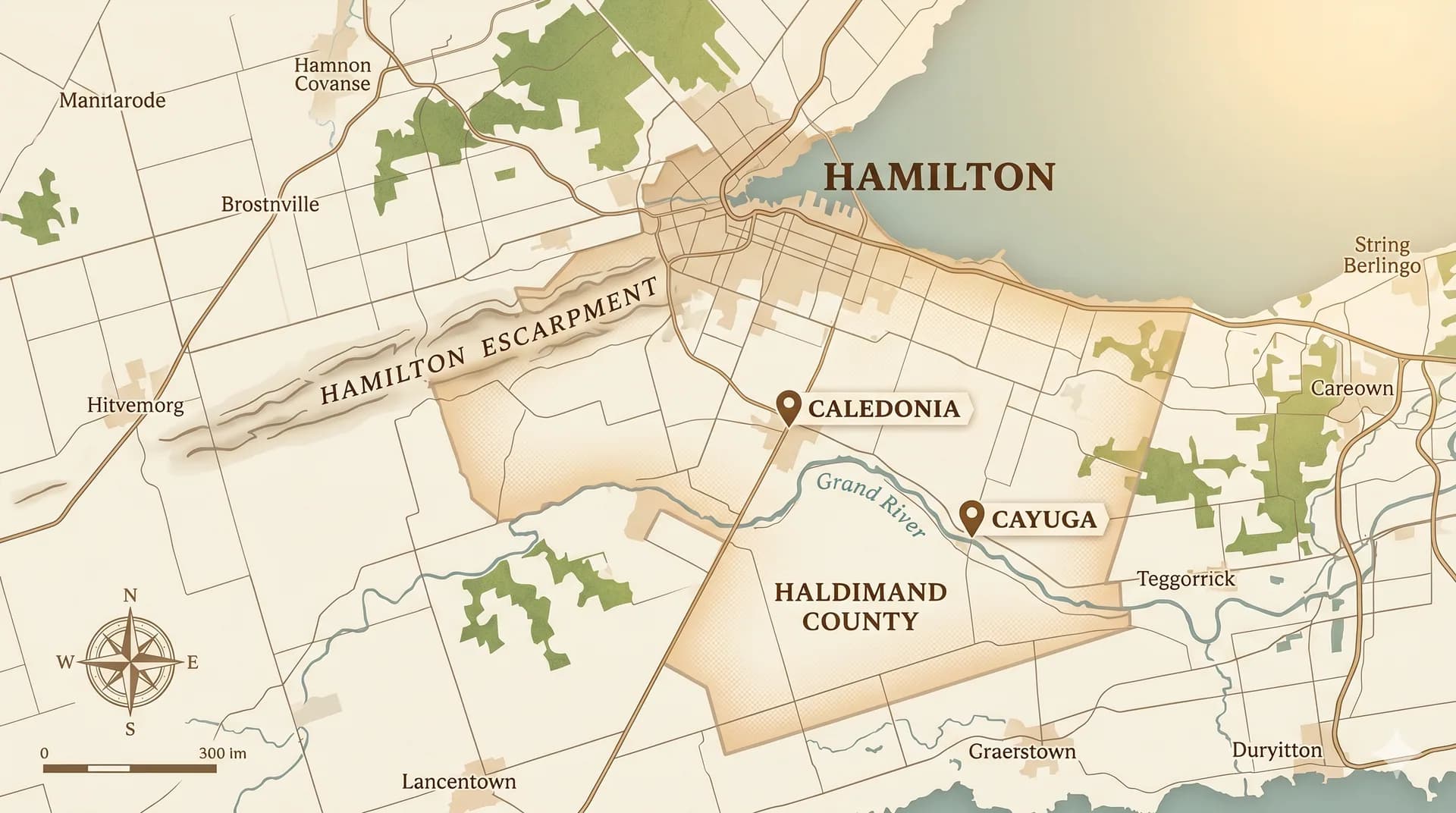 Service area map for Hagersville and Haldimand County